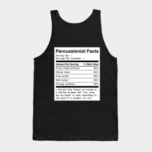 Percussionist Facts | Funny Drums Drummer Tank Top